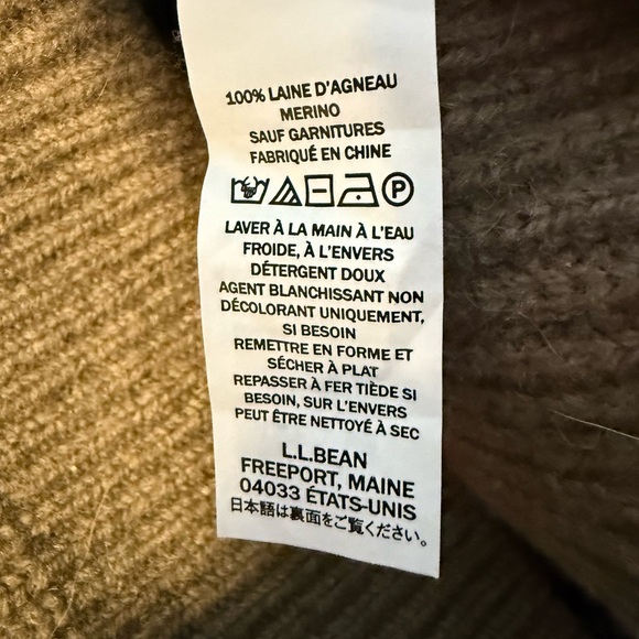 L.L. Bean Men's Waterfowl Green Zip-Up Sweater Men’s XXL - Picture 5 of 5